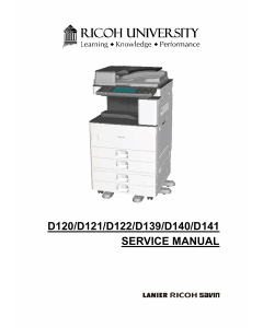 RICOH Aficio MP-2352SP 2852 3352 D120 D121 D122 D139 D140 D141 Service Manual