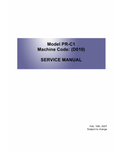 RICOH Aficio MP-2580 MP2500LN 2500 D010 D043 Service Manual