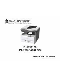 RICOH Aficio MP-301SP 301SPF D127 D128 Parts Catalog