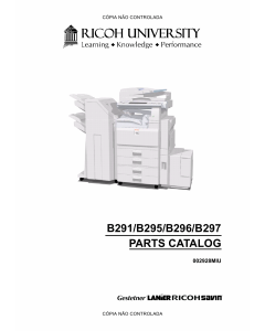 RICOH Aficio MP-3500g 4500g 3500 4500 B291 B295 B296 B297 Parts Catalog