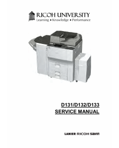 RICOH Aficio MP-6002 7502 9002 D131 D132 D133 Service Manual