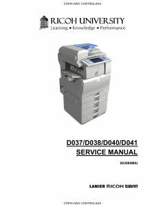 RICOH Aficio MP-C2030 C2050 C2530 C2550 D037 D038 D040 D041 Service Manual