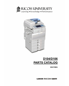 RICOH Aficio MP-C2051 C2551 D104 D106 Parts Catalog