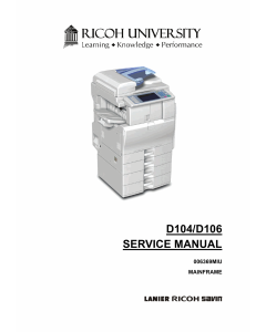 RICOH Aficio MP-C2051 C2551 D104 D106 Service Manual