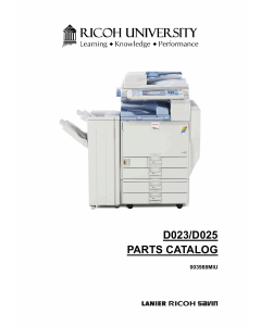 RICOH Aficio MP-C2800 C3300 D023 D025 Parts Catalog