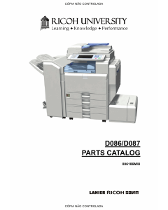 RICOH Aficio MP-C3001 C3501 D086 D087 Parts Catalog