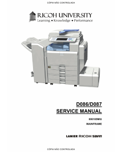 RICOH Aficio MP-C3001 C3501 D086 D087 Service Manual