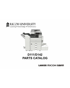 RICOH Aficio MP-C3002 C3502 D111 D142 Parts Catalog