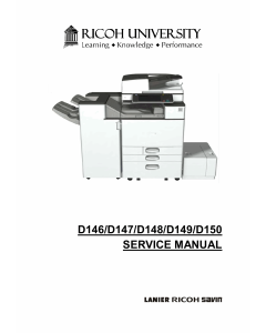 RICOH Aficio MP-C3003 C3503 C4503 C5503 C6003 D146 D147 D148 D149 D150 Service Manual