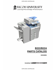 RICOH Aficio MP-C3500 C4500 B222 B224 Parts Catalog