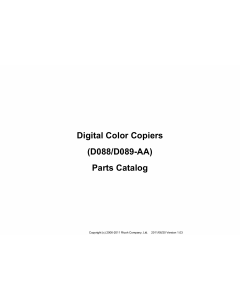 RICOH Aficio MP-C4501A 4501 5501 5501A D088 D089 Parts Catalog