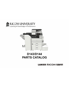 RICOH Aficio MP-C4502 C5502 D143 D144 Parts Catalog
