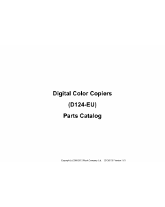 RICOH Aficio MP-CW2200SP D124 Parts Catalog