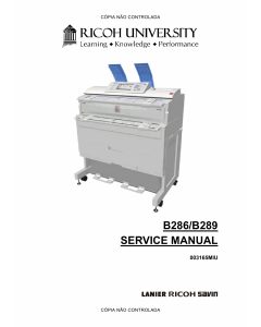 RICOH Aficio MP-W2400 W3600 B286 B289 Service Manual