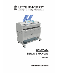 RICOH Aficio MP-W2401 W3601 D093 D094 Service Manual