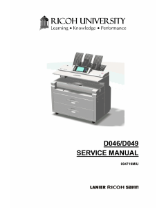 RICOH Aficio MP-W5100 W7140 D046 D049 Parts Service Manual