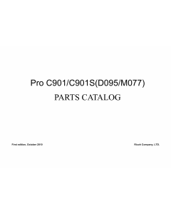 RICOH Aficio Pro-C901 C901S D095 M077 Parts Catalog