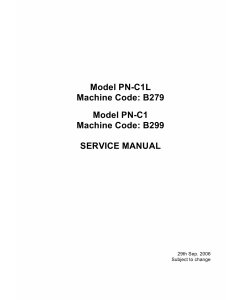 RICOH Aficio SP-1000S 1000SF B299 B279 Service Manual