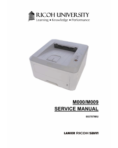 RICOH Aficio SP-3300DN 3300D M000 M009 Parts Manual