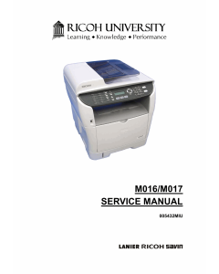 RICOH Aficio SP-3400SF 3410SF M016 M017 Parts Service Manual