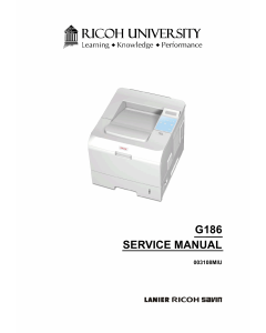 RICOH Aficio SP-5100N G186 Parts Service Manual