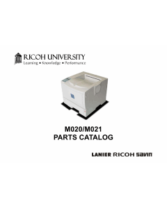 RICOH Aficio SP-5200DN 5210DN M020 M021 Parts Catalog