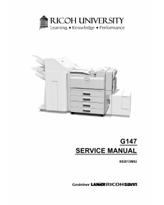 RICOH Aficio SP-8100DN G147 Parts Service Manual