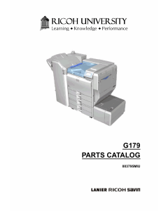 RICOH Aficio SP-8200DN G179 Parts Catalog