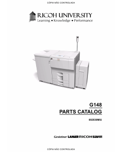 RICOH Aficio SP-9100DN AP900 G126 G148 Parts Catalog