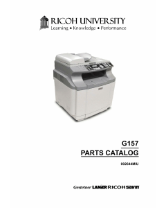 RICOH Aficio SP-C210SF G157 Parts Catalog