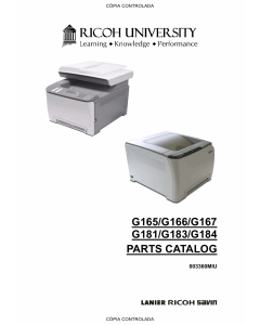 RICOH Aficio SP-C220N C221N C222DN C220S C221SF C222SF G165 G166 G167 G181 G183 G184 Parts Catalog