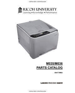 RICOH Aficio SP-C231N C232DN M035 M036 Parts Catalog