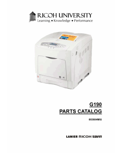 RICOH Aficio SP-C420DN G190 Parts Catalog