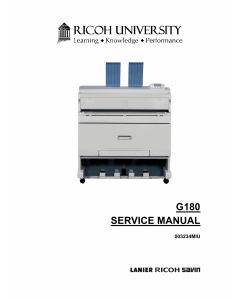 RICOH Aficio SP-W2470 G180 Parts Service Manual