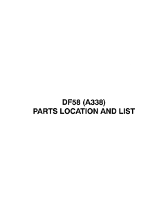 RICOH Options A338 DF58 Parts Catalog PDF download