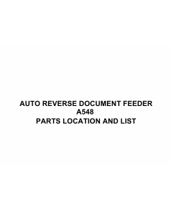 RICOH Options A548 AUTO-REVERSE-DOCUMENT-FEEDER Parts Catalog PDF download