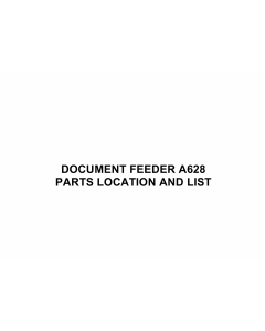 RICOH Options A628 DOCUMENT-FEEDER Parts Catalog PDF download