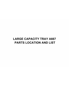 RICOH Options A667 LARGE-CAPACITY-TRAY Parts Catalog PDF download