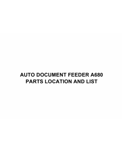 RICOH Options A680 AUTO-DOCUMENT-FEEDER Parts Catalog PDF download