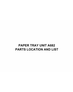RICOH Options A682 PAPER-TRAY-UNIT Parts Catalog PDF download
