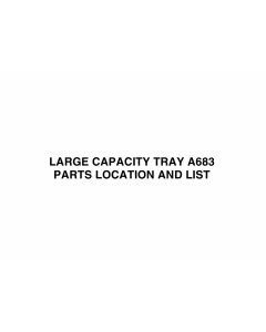 RICOH Options A683 LARGE-CAPACITY-TRAY Parts Catalog PDF download