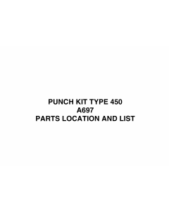 RICOH Options A697 PUNCH-KIT-TYPE-450 Parts Catalog PDF download