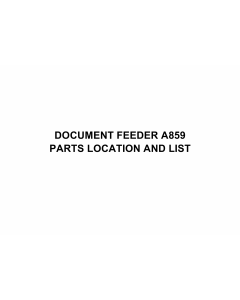 RICOH Options A859 DOCUMENT-FEEDER Parts Catalog PDF download