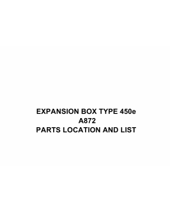 RICOH Options A872 EXPANSION-BOX-TYPE-450e Parts Catalog PDF download