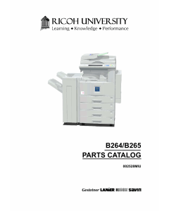 RICOH Options B264 B265 Parts Catalog PDF download