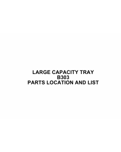 RICOH Options B303 LARGE-CAPACITY-TRAY Parts Catalog PDF download