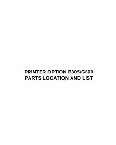 RICOH Options B305 PRINTER-OPTION Parts Catalog PDF download