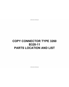 RICOH Options B328-11 COPY-CONNECTOR-TYPE-3260 Parts Catalog PDF download