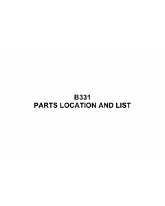 RICOH Options B331 Parts Catalog PDF download