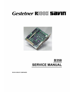 RICOH Options B358 PRINTER-CONTROLLER-TYPE-450e Service Manual PDF download
